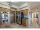 Kitchen boasts double ovens and a large stainless steel refrigerator at 9823 E Dead Sure Pl, Gold Canyon, AZ 85118