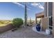 Landscaped patio with cacti and mountain views at 9823 E Dead Sure Pl, Gold Canyon, AZ 85118