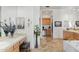 Large bathroom with and sinks and a separate shower at 11691 E Turquoise Ave, Scottsdale, AZ 85259