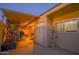 Backyard patio area with covered seating and storage space at 17241 N 16Th Dr # 10, Phoenix, AZ 85023