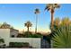 Picturesque backyard featuring desert landscaping, mountain views and tall palm trees at 18805 E Loredo Ln, Rio Verde, AZ 85263