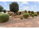 Landscaped backyard with stone retaining walls at 26702 W Sierra Pinta Dr, Buckeye, AZ 85396