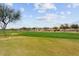 View of a lush green golf course with fairways and trees at 26702 W Sierra Pinta Dr, Buckeye, AZ 85396