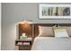 Bedroom with built-in nightstand and soft lighting at 7131 E Rancho Vista Dr # 3002, Scottsdale, AZ 85251