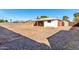 Large backyard with gravel and covered patio at 1061 W 5Th St, Mesa, AZ 85201