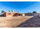 Large backyard with gravel and covered patio at 1061 W 5Th St, Mesa, AZ 85201