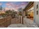 Private backyard patio with a view and access to interior at 10639 E Fernwood Ln, Scottsdale, AZ 85262