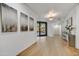 Modern hallway with hardwood floors and minimalist design at 10639 E Fernwood Ln, Scottsdale, AZ 85262