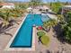 Aerial view of a refreshing pool and spacious backyard at 15212 N Palmetto Ln, Fountain Hills, AZ 85268