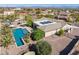 Aerial view of a house, pool, and expansive backyard at 15212 N Palmetto Ln, Fountain Hills, AZ 85268