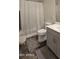 Bathroom with shower/tub combo, toilet and vanity at 16425 W Latham St, Goodyear, AZ 85338