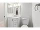 Updated bathroom with white vanity and modern fixtures at 1718 S Longmore -- # 52, Mesa, AZ 85202