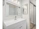 Clean bathroom with white vanity and updated fixtures at 1718 S Longmore -- # 52, Mesa, AZ 85202