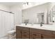 Modern bathroom with double vanity and walk-in shower at 1852 E Chelsea Ln # 102, Gilbert, AZ 85295