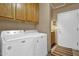 Laundry room with washer, dryer, and additional storage at 1902 E Bruce Ave, Gilbert, AZ 85234