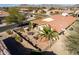 Aerial view of home with backyard patio and seating at 23205 W Arrow Dr, Buckeye, AZ 85326