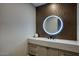 Elegant bathroom with modern vanity and large mirror at 26905 N 98Th Way, Scottsdale, AZ 85262