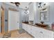 Bathroom with double vanity and granite countertop at 2739 W Via Bona Fortuna Dr, Phoenix, AZ 85086