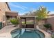 Inviting pool with spa and covered patio; perfect for relaxation at 2739 W Via Bona Fortuna Dr, Phoenix, AZ 85086