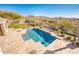 Inviting pool and patio with scenic mountain views at 32807 N 15Th Gln, Phoenix, AZ 85085