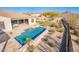 Beautiful pool area with patio and stunning desert landscape at 32807 N 15Th Gln, Phoenix, AZ 85085