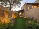 Landscaped walkway with lush greenery and lighting at 4432 E Camelback Rd # 120, Phoenix, AZ 85018