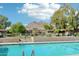 Inviting view from the community pool showcasing the scenic mountain backdrop at 4800 N 68Th N St # 228, Scottsdale, AZ 85251