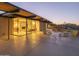 Mid-century modern patio with seating area and views at 7724 E Long Rifle Rd, Carefree, AZ 85377