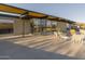 Mid-century modern patio with expansive concrete and mountain view at 7724 E Long Rifle Rd, Carefree, AZ 85377