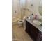 Bathroom with vanity, toilet, and shower/tub combo at 8501 W Vernon Ave, Phoenix, AZ 85037