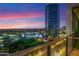 Evening city skyline view from private balcony at 1 E Lexington Ave # 908, Phoenix, AZ 85012