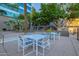 Community patio with seating and string lights at 1 E Lexington Ave # 908, Phoenix, AZ 85012