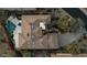 Top-down view of house, pool and landscaping at 11127 E Mirasol Cir, Scottsdale, AZ 85255