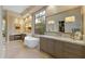 Elegant bathroom with free-standing tub and walk-in shower at 11127 E Mirasol Cir, Scottsdale, AZ 85255