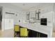 Modern kitchen with white cabinets, a large island, and high end appliances at 11127 E Mirasol Cir, Scottsdale, AZ 85255
