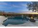 Modern pool with fire pit and mountain views at 11127 E Mirasol Cir, Scottsdale, AZ 85255