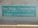 Community entrance sign for Sun Ridge Communities Resort Condominiums at 12221 W Bell Rd # 259, Surprise, AZ 85378