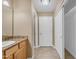 Neutral bathroom featuring a granite countertop and tan-colored tile flooring at 2025 E Campbell Ave # 140, Phoenix, AZ 85016