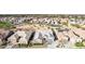 An aerial shot of a residential neighborhood, highlighting the uniformity and neat landscaping of the homes at 21716 E Waverly Dr, Queen Creek, AZ 85142