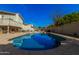 Backyard featuring swimming pool with a view of string lights, perfect for outdoor gatherings at 2715 W Calle Del Norte Dr, Chandler, AZ 85224