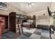 Bedroom featuring a bunk bed, a ceiling fan, and decor at 2715 W Calle Del Norte Dr, Chandler, AZ 85224