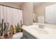 Clean bathroom with a sink, toilet, and shower at 32504 N Cherry Creek Rd, San Tan Valley, AZ 85144