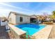 Expansive backyard with a sparkling pool at 3332 E Powell Pl, Chandler, AZ 85249