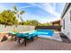 Inviting swimming pool and lounge chairs at 3332 E Powell Pl, Chandler, AZ 85249