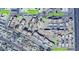 Aerial view showing unit #75's location, community park, and parking at 3840 N 43Rd Ave # 75, Phoenix, AZ 85031