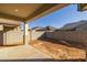 Covered patio overlooking a large backyard at 4275 E Bernice E St, Gilbert, AZ 85295