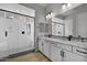 Modern bathroom boasts double vanity and walk-in shower at 4275 E Bernice E St, Gilbert, AZ 85295