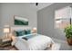 Bedroom with window, ceiling fan, and stylish decor at 4275 E Bernice E St, Gilbert, AZ 85295
