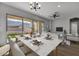 Dining room features a large table and access to backyard at 4275 E Bernice E St, Gilbert, AZ 85295