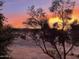 Beautiful sunset view over a park-like landscape at 5450 E Mclellan Rd # 215, Mesa, AZ 85205